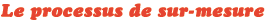 Le processus de sur-mesure